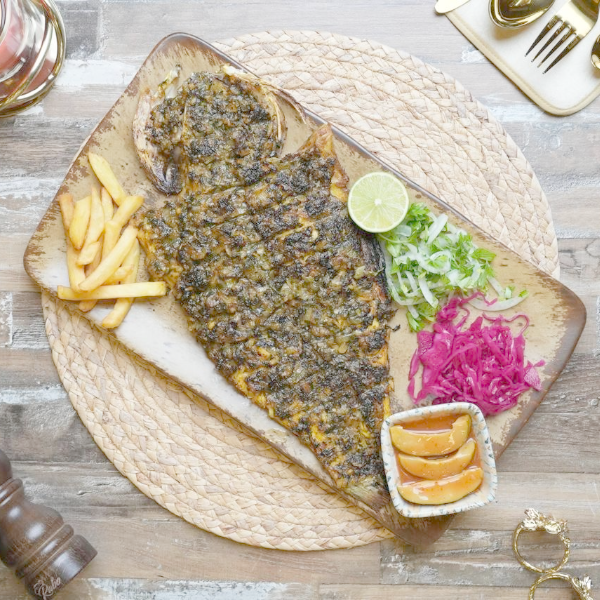 MAHI SEABASS GRILL WITH HASHO