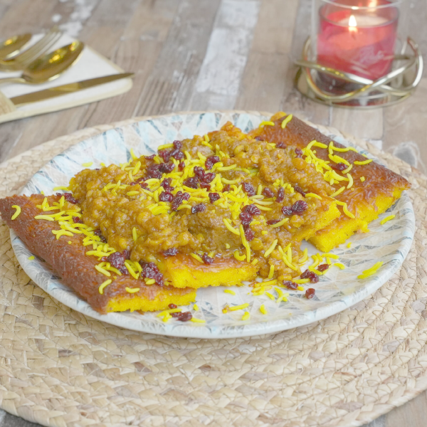 TAHCHIN WITH GHEYMEH